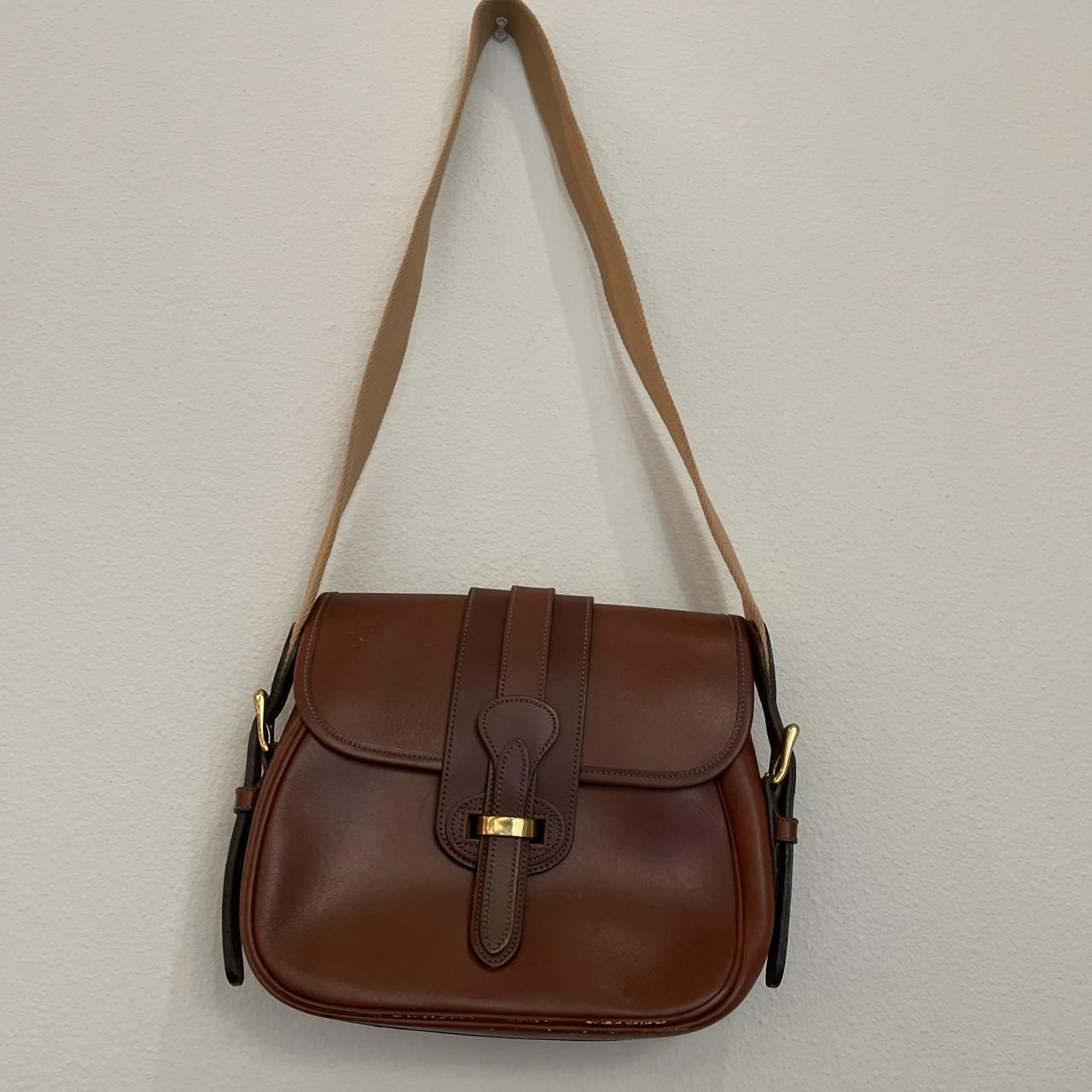 80's Dooney and Bourke over and under taupe crossbody purse