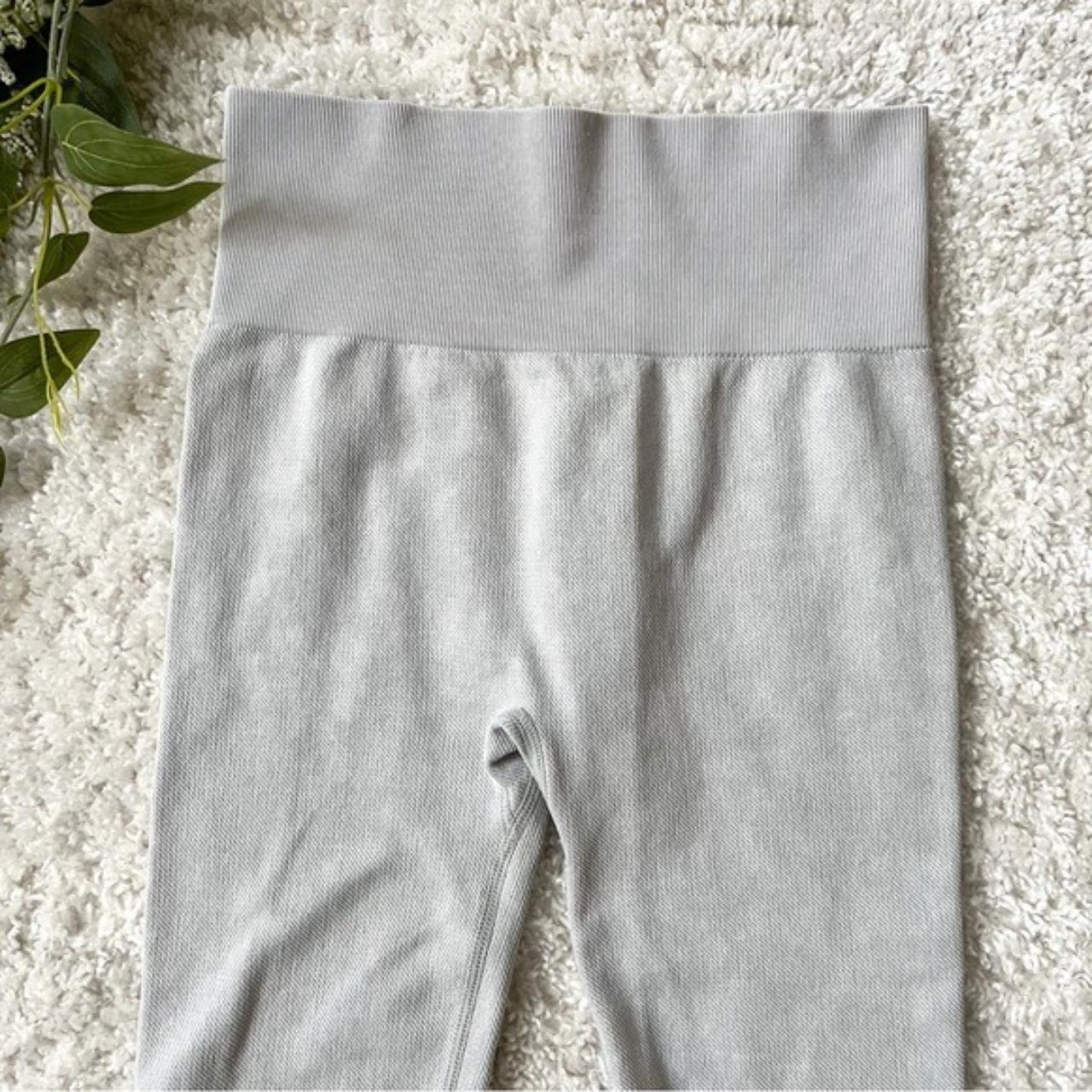 Women S Grey And Silver Leggings Depop