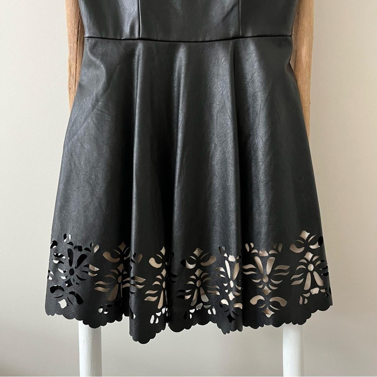 [keepsake the label] nwt bad outlet to me leather laser cut dress