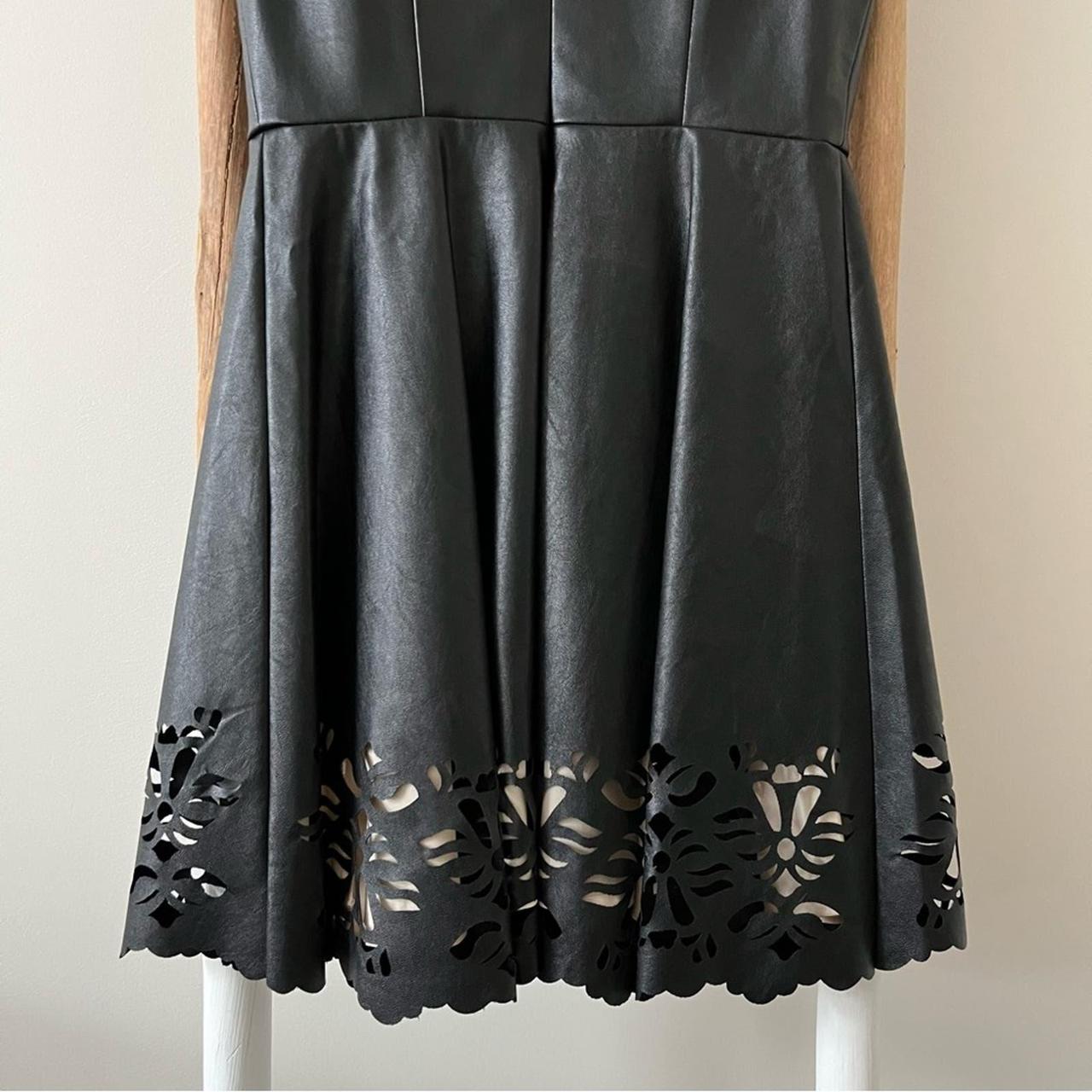 [keepsake the sold label] nwt bad to me leather laser cut dress