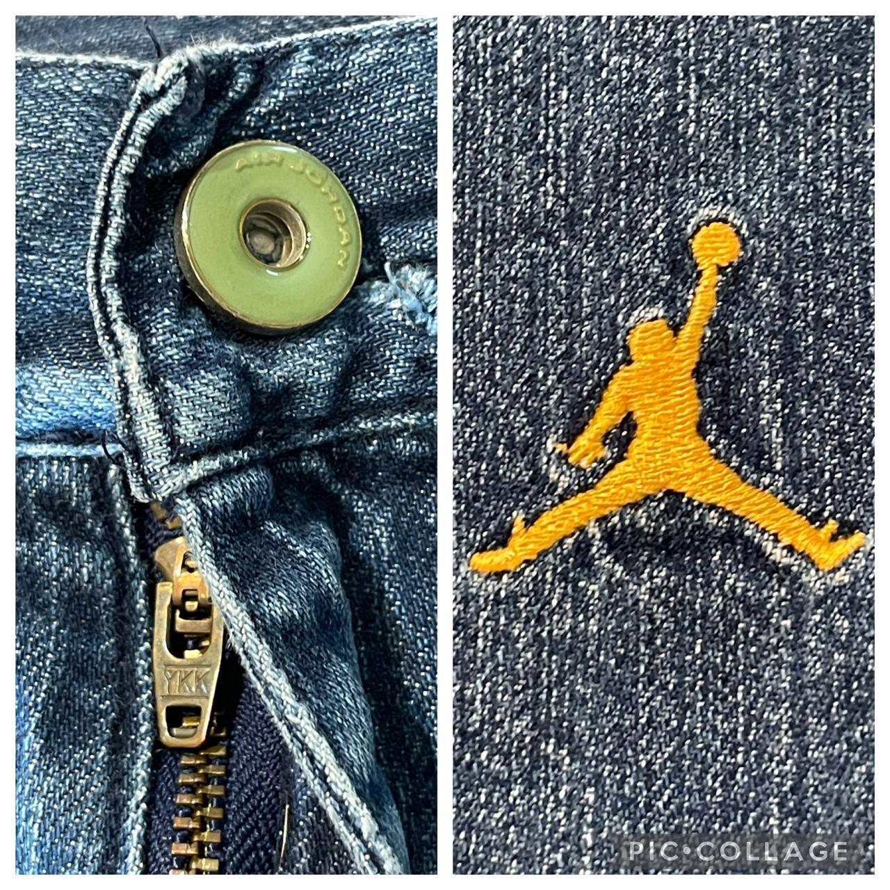 Nike Air Jordan Vintage 90s Denim Long Jean Shorts | Depop