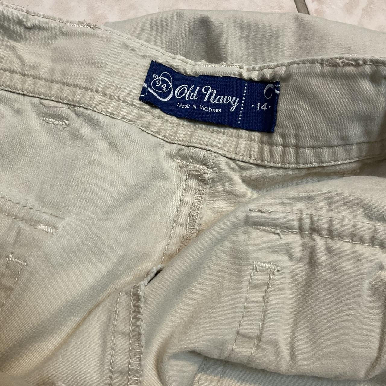 Tan Khaki Super Flared Pants by Old Navy New with - Depop