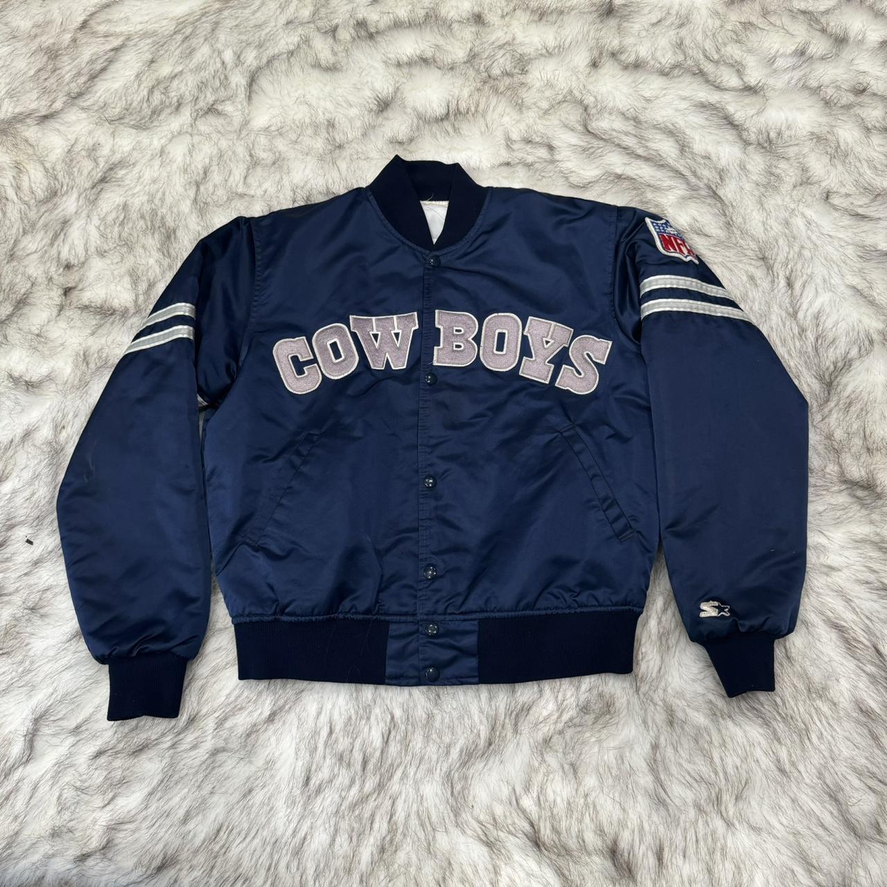 Vintage 90s Dallas Cowboys Pro Line Starter Satin... - Depop