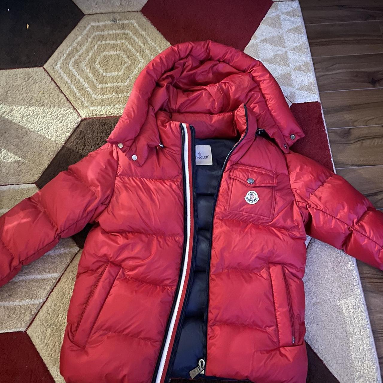 Moncler Men's Red Jacket | Depop