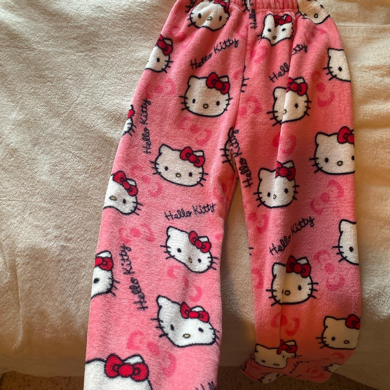 pink hello kitty wide leg pajamas 💗 no flaws , fit... - Depop