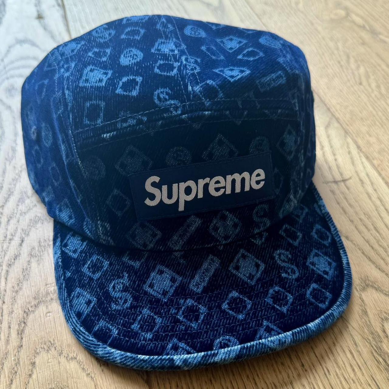 Supreme Waxed Ripstop camp cap FW24 Black Water | Depop