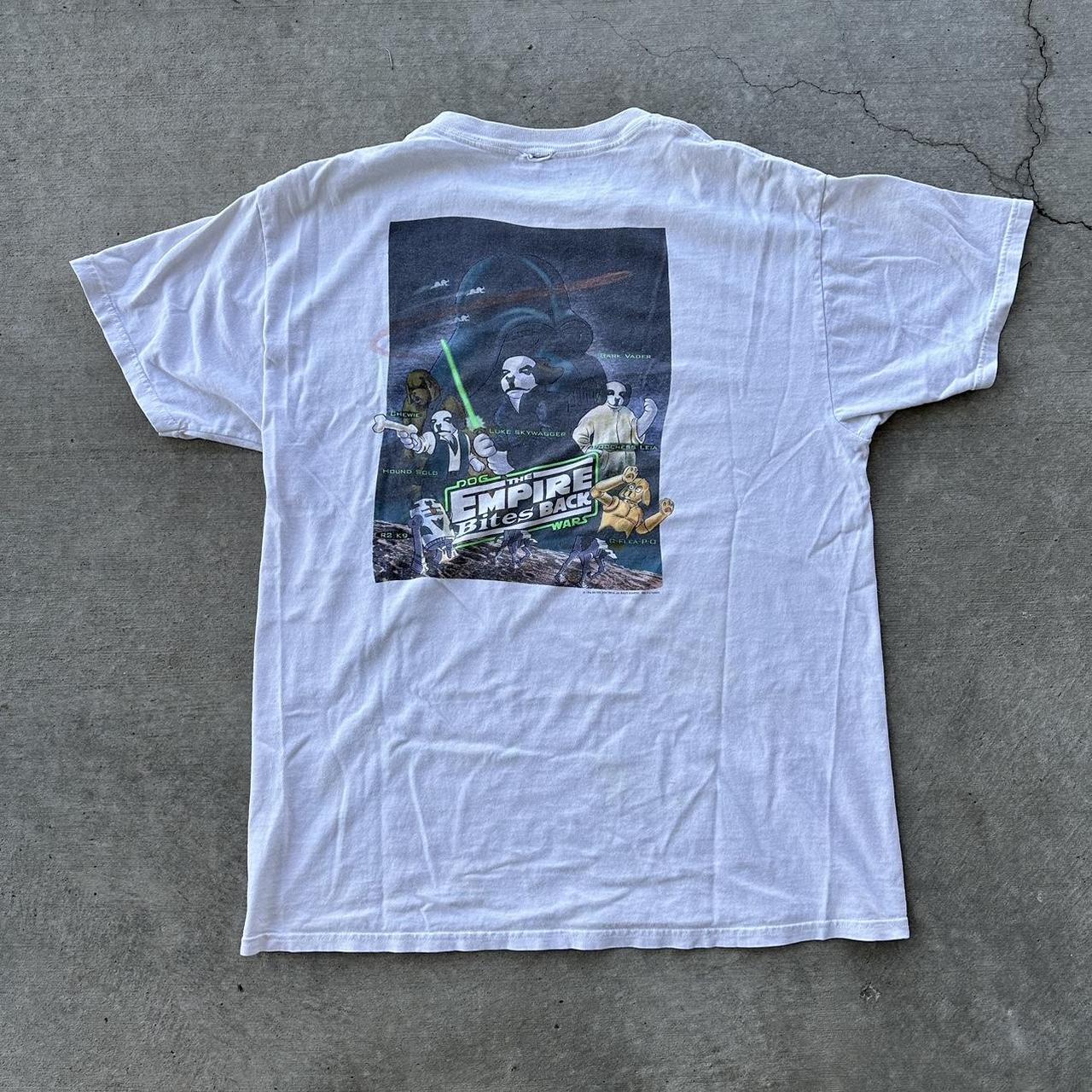 90s Big Dog Star Wars Shirt (Tag missing but fits L) - Depop
