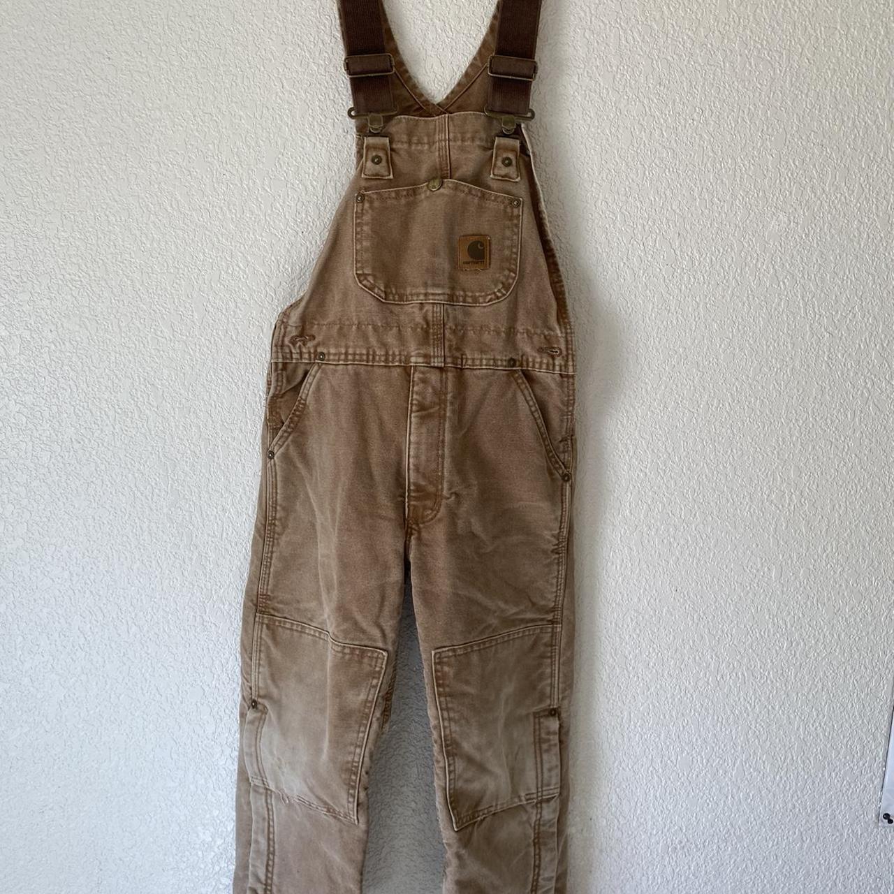 Carhartt Tan Dungareesoveralls Depop