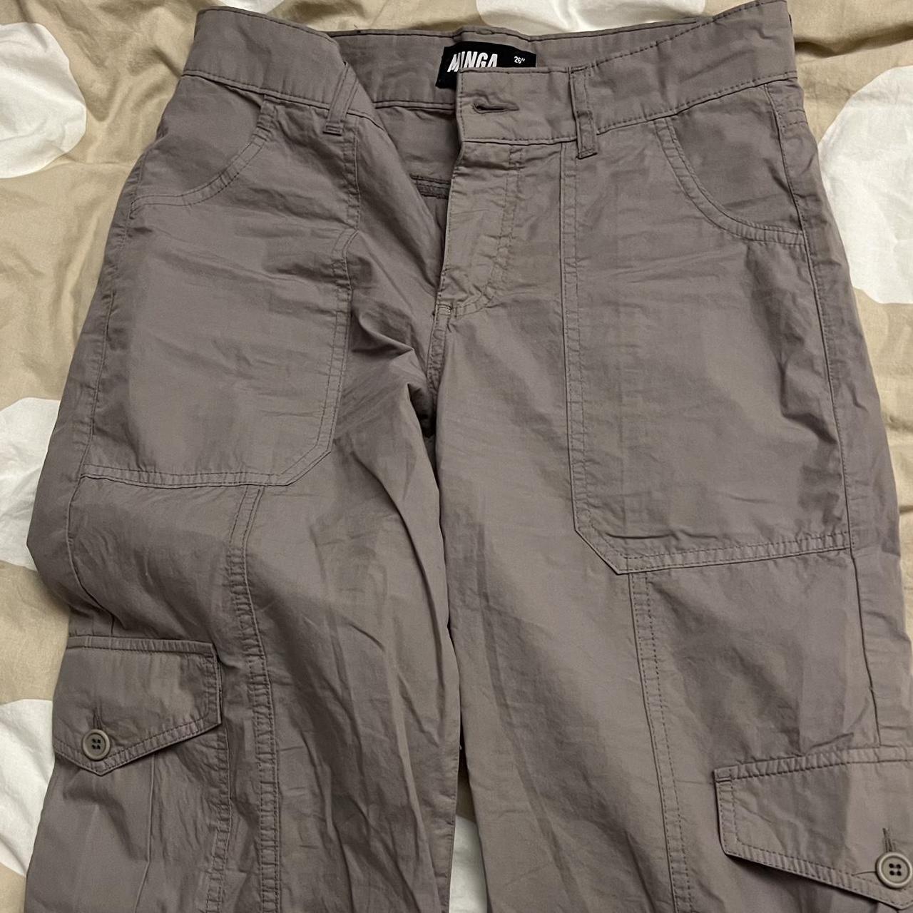 Minga London CLEO GREY Y2K CARGO PANTS Retail... Depop