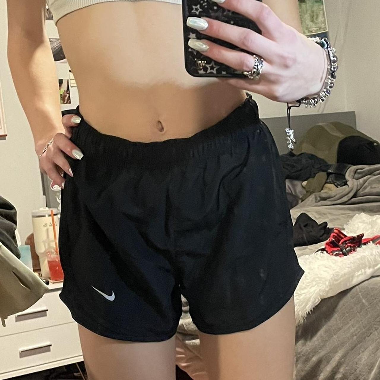 Nike black dri-fit shorts (has underwear liner and - Depop