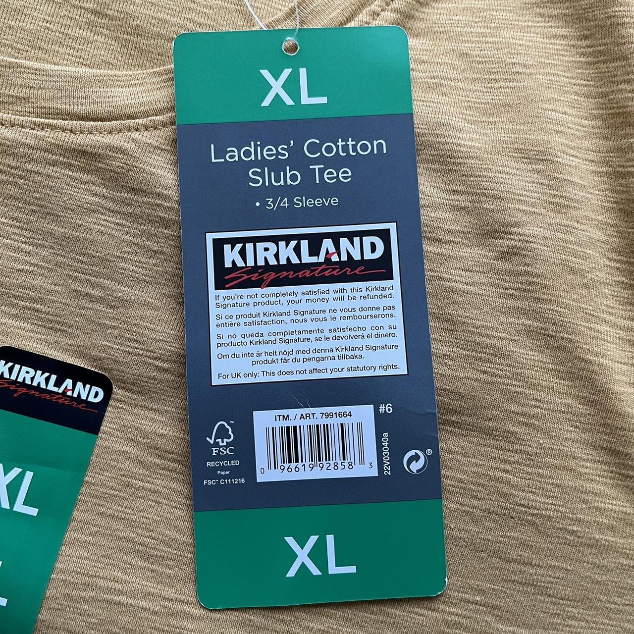 Kirkland Signature Ladies Cotton Slub Tee New with - Depop