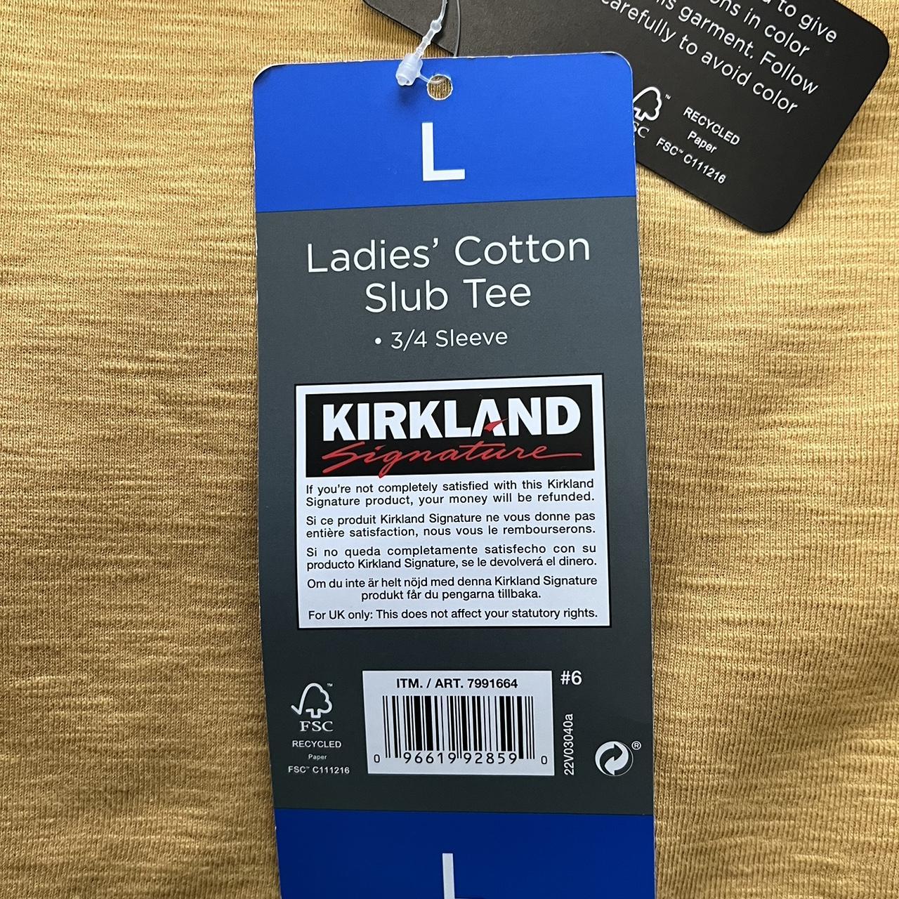 Kirkland Signature Ladies Cotton Slub Tee New with - Depop