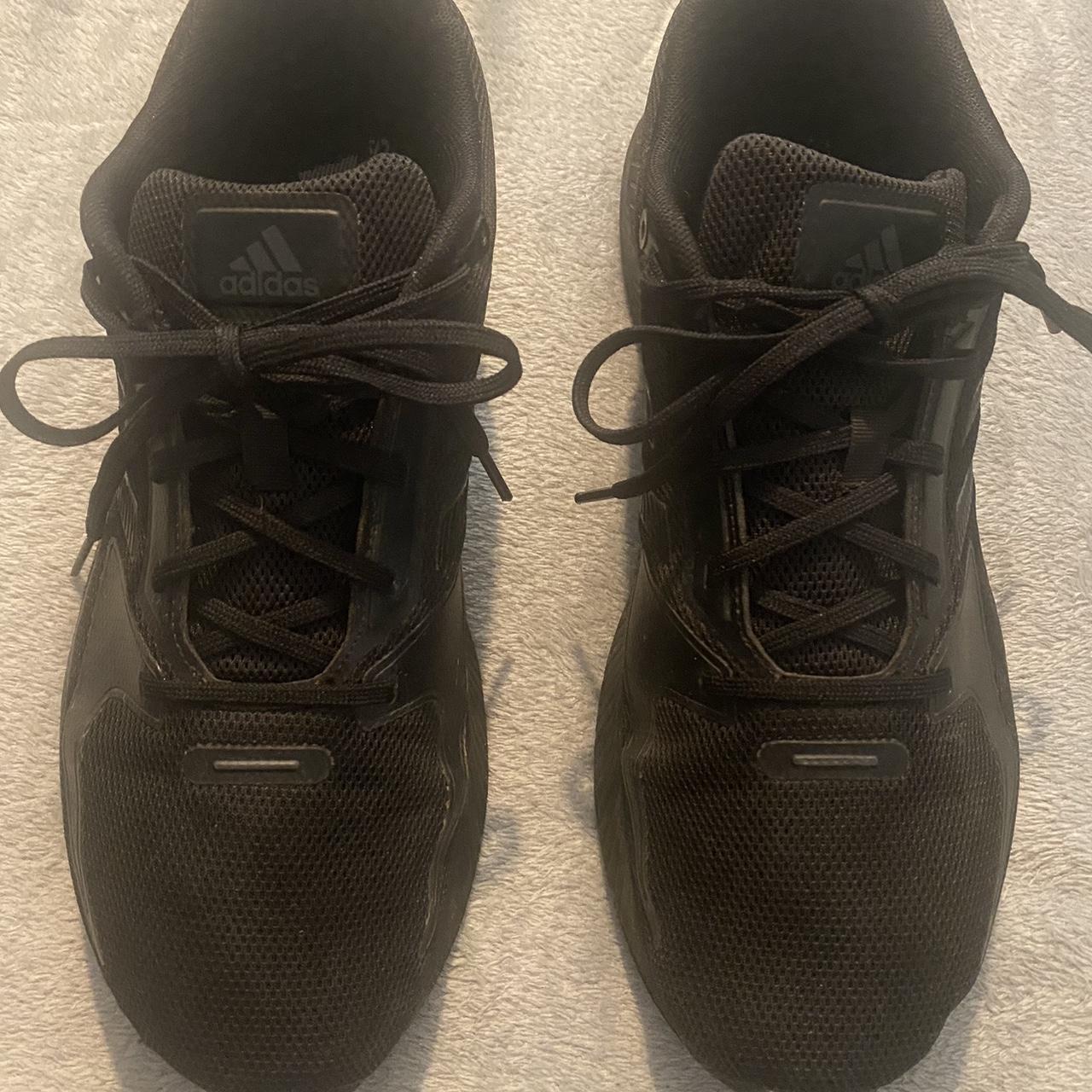 mens black leather adidas trainers