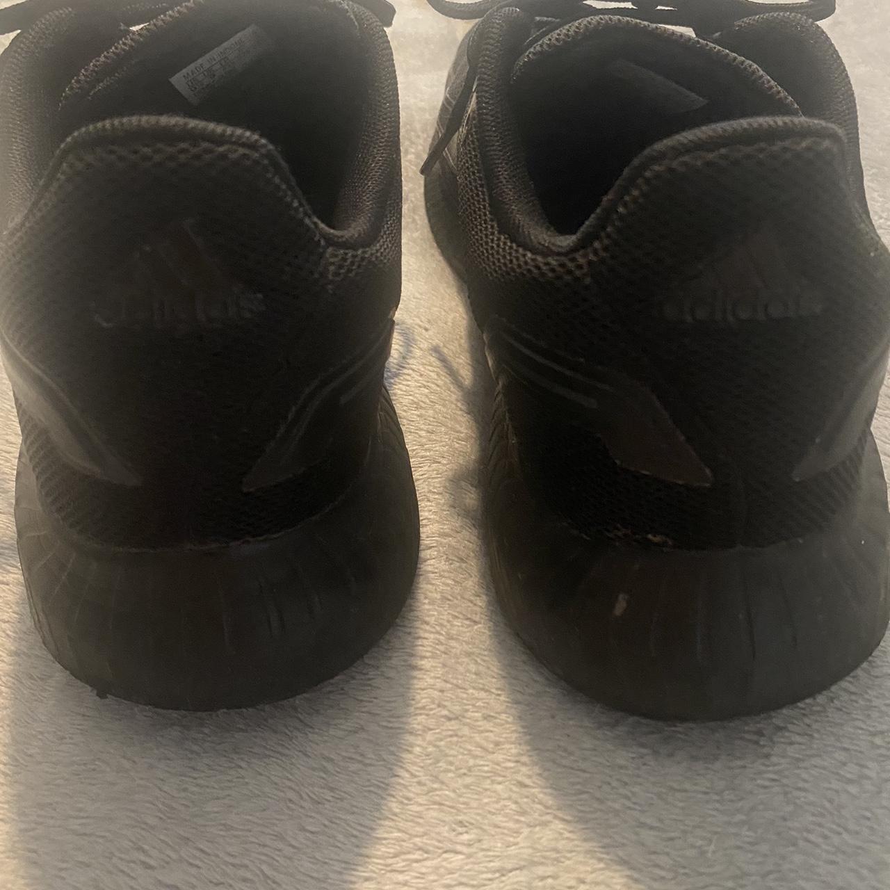 mens adidas black leather trainers