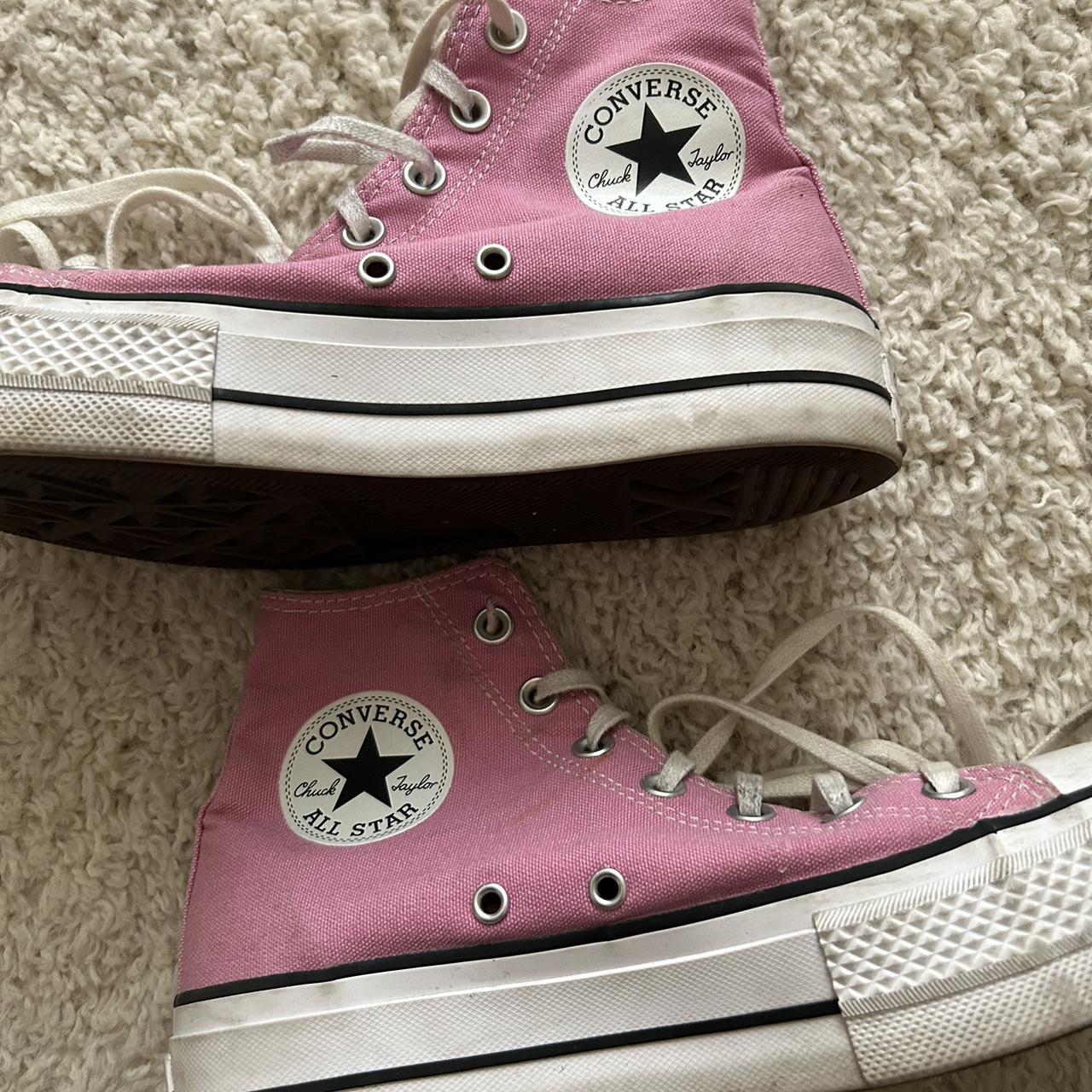 Converse Women's Pink Trainers | Depop