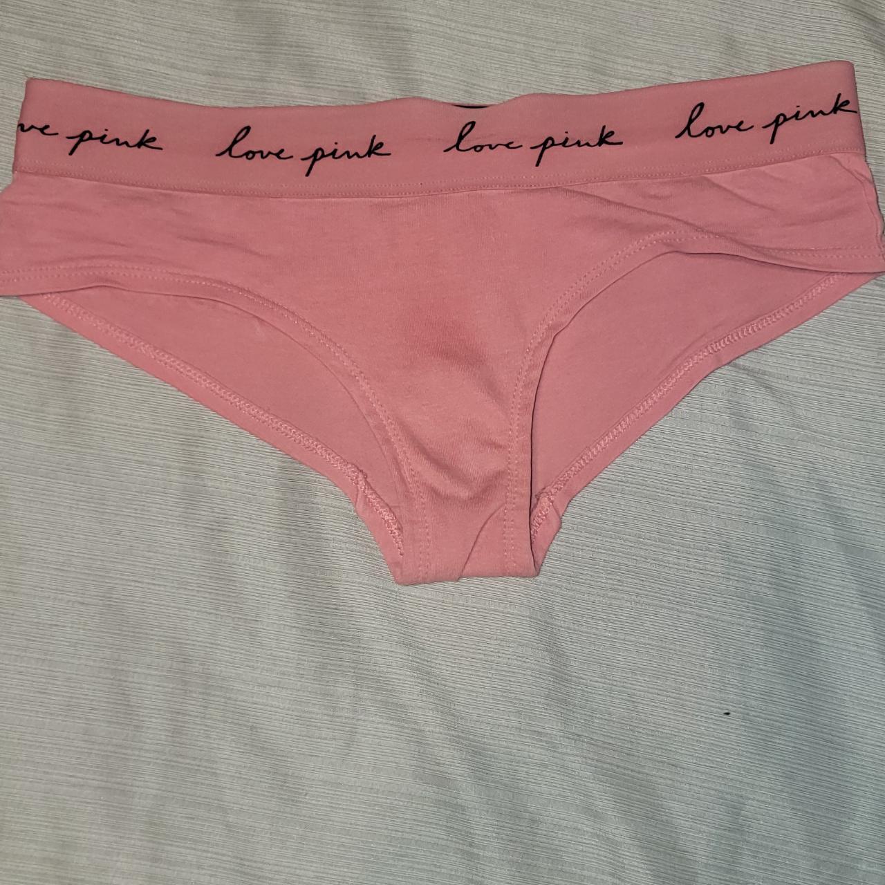 Xsmall pink Victoria secret panties. Have been worn... - Depop