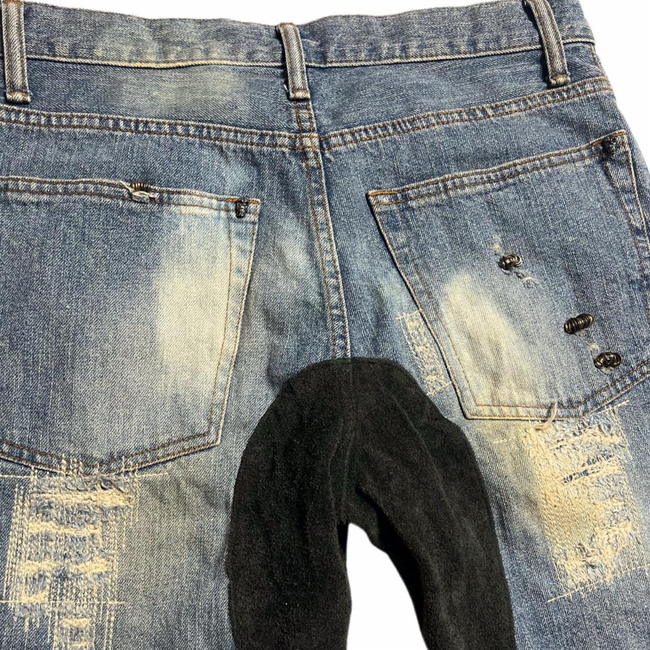Ifsixwasnine Mudmax Pierced Denim Shorts Size 26 / | Depop