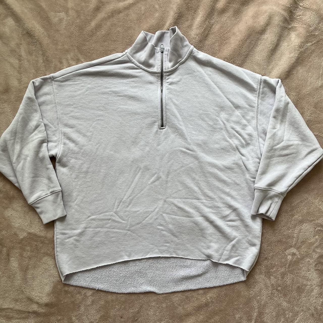 Aerie light purple oversized quarter zip size Xsmall... - Depop