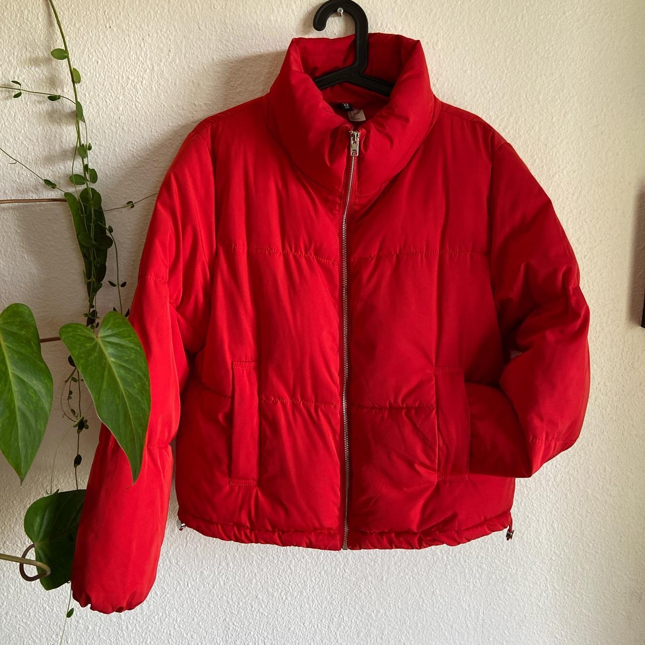 H&m red outlet puffer jacket