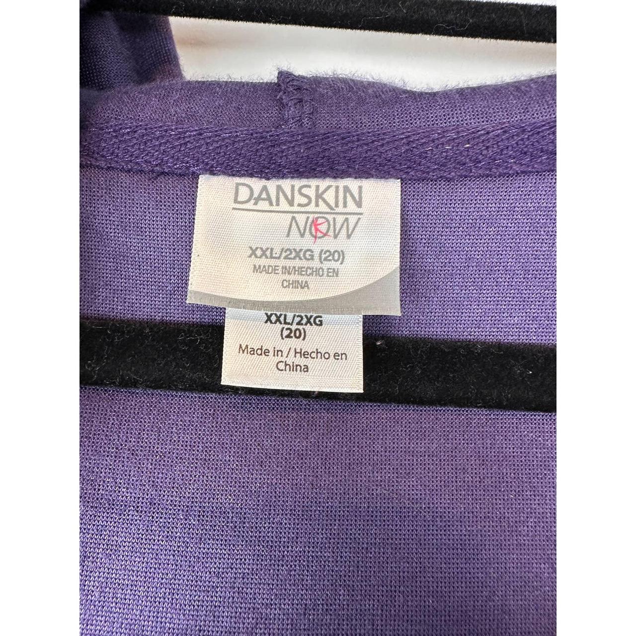Danskin Now Girl's 8-10 Medium Dark Purple Zip-Up - Depop