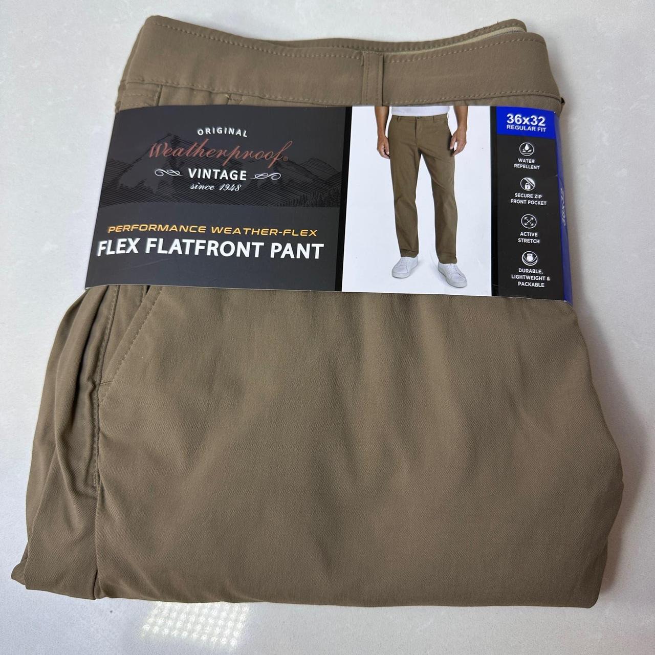 Weatherproof Vintage Men’s Performance Weather-Flex Flat Front Pants