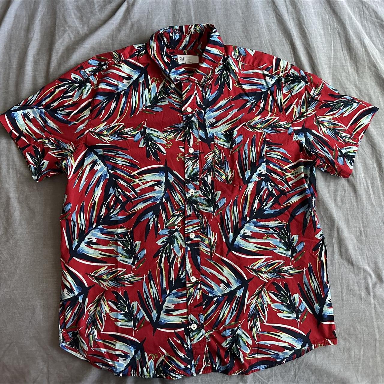 GAP Hawaiian shirt #gap #cotton #hawaiian... - Depop