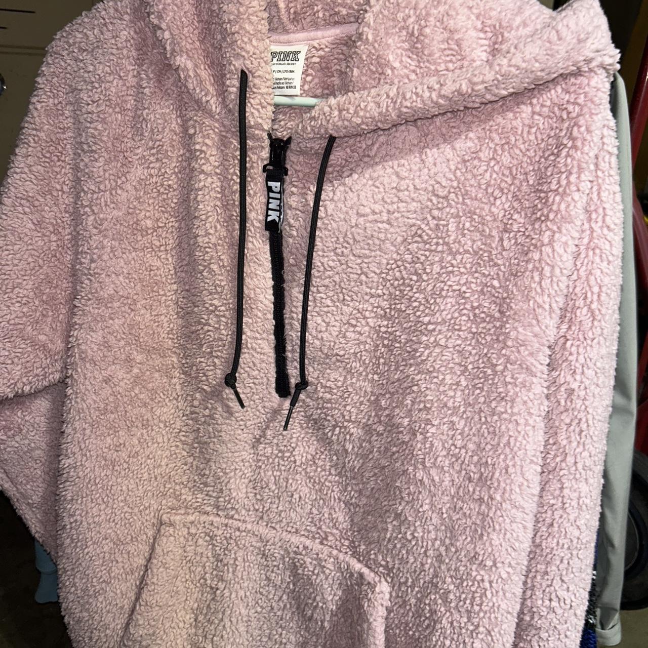 Victoria secret shop pink fuzzy jacket