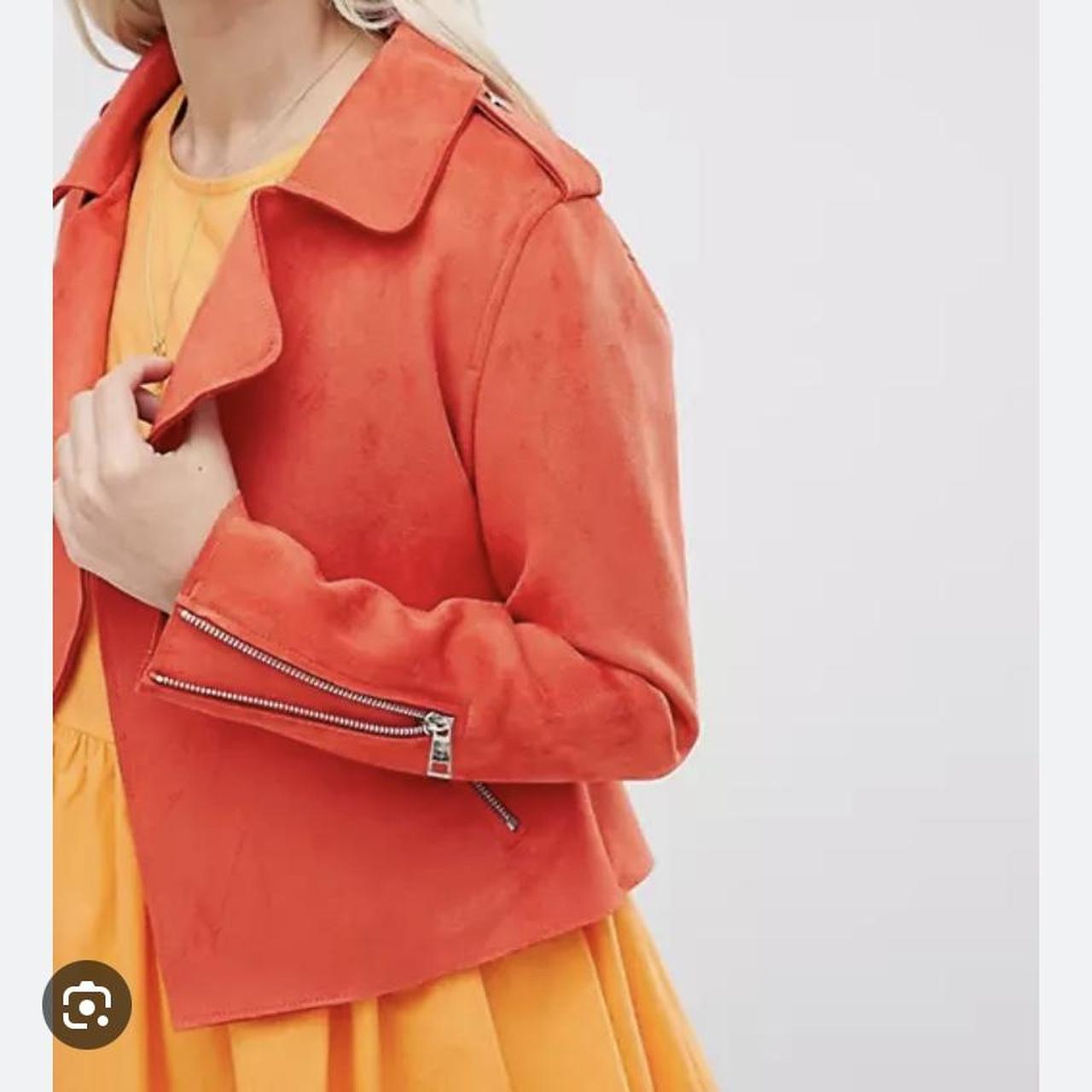 River Island petite suede jacket in orange. Size. Depop