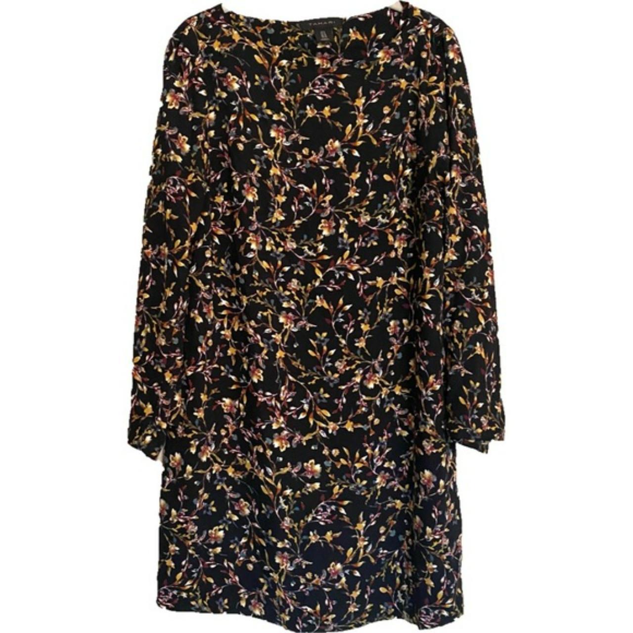 Tahari black floral clearance dress