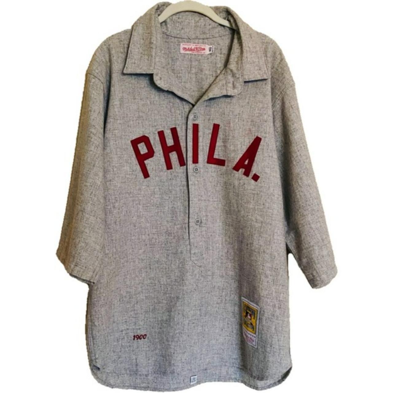 Mitchell & Ness Branded Wool Baseball Jersey (Size L) (VERY RARE)