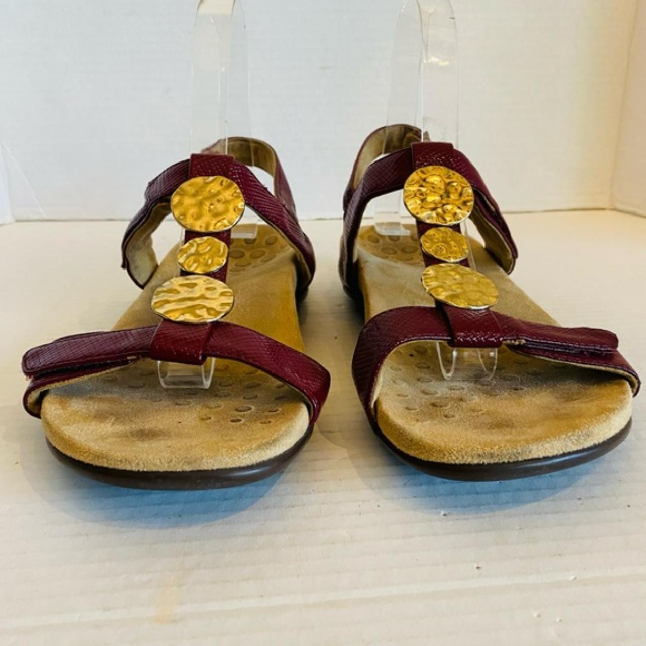 Burgundy and hot sale gold sandals