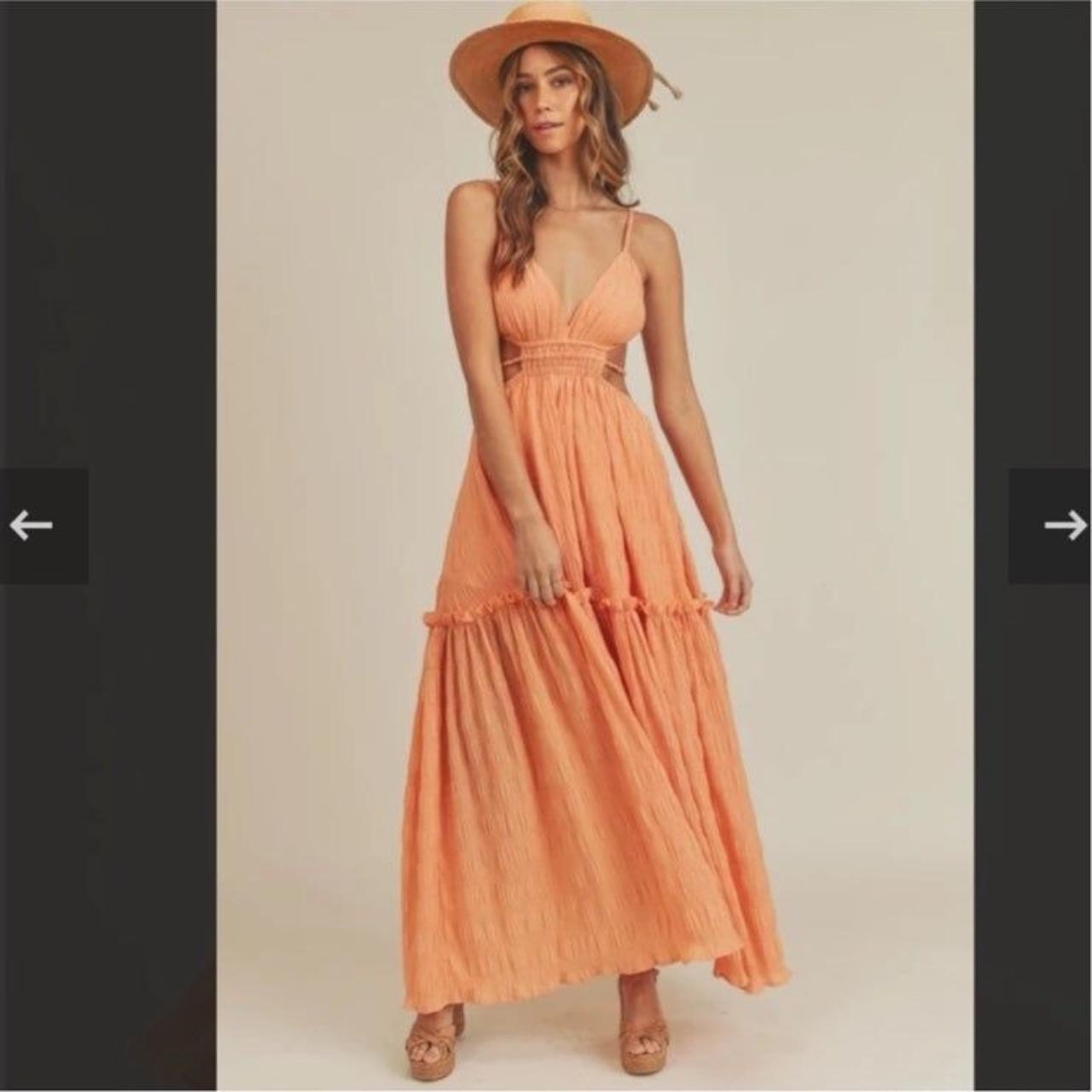 Nordstrom Women's Orange Dress Depop