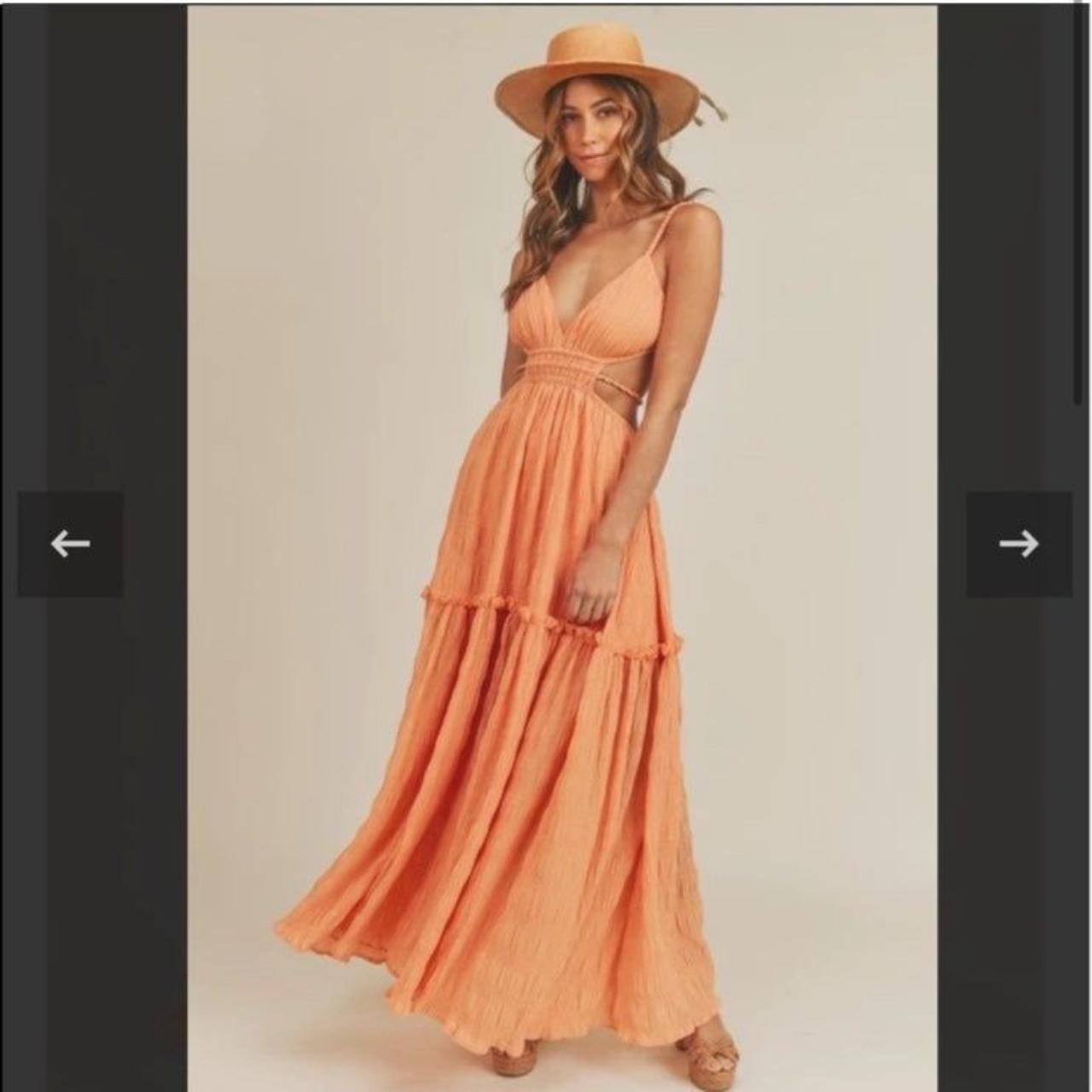 Nordstrom Women's Orange Dress Depop