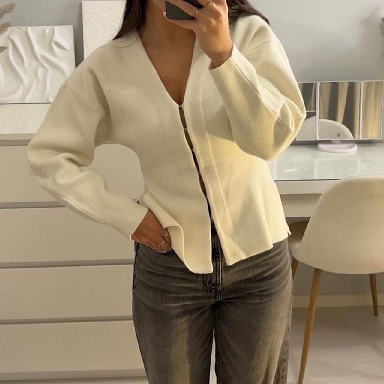 Zara fitted knit cardigan Vinted for discount Depop