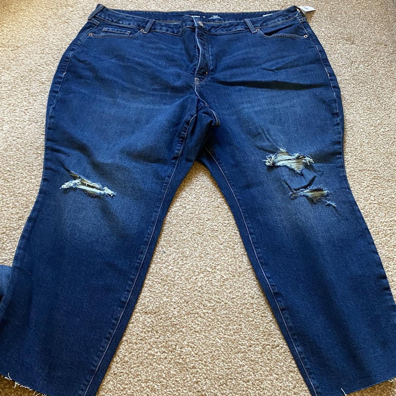 Old Navy Men's Navy and Grey Jeans Depop