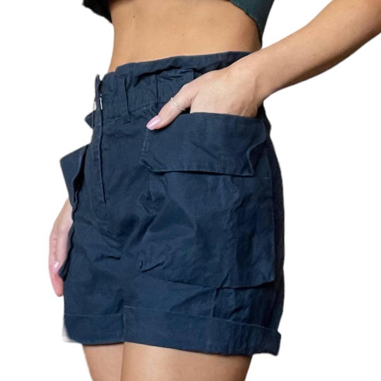 ALC utility cargo shorts Navy blue Cotton blend... Depop