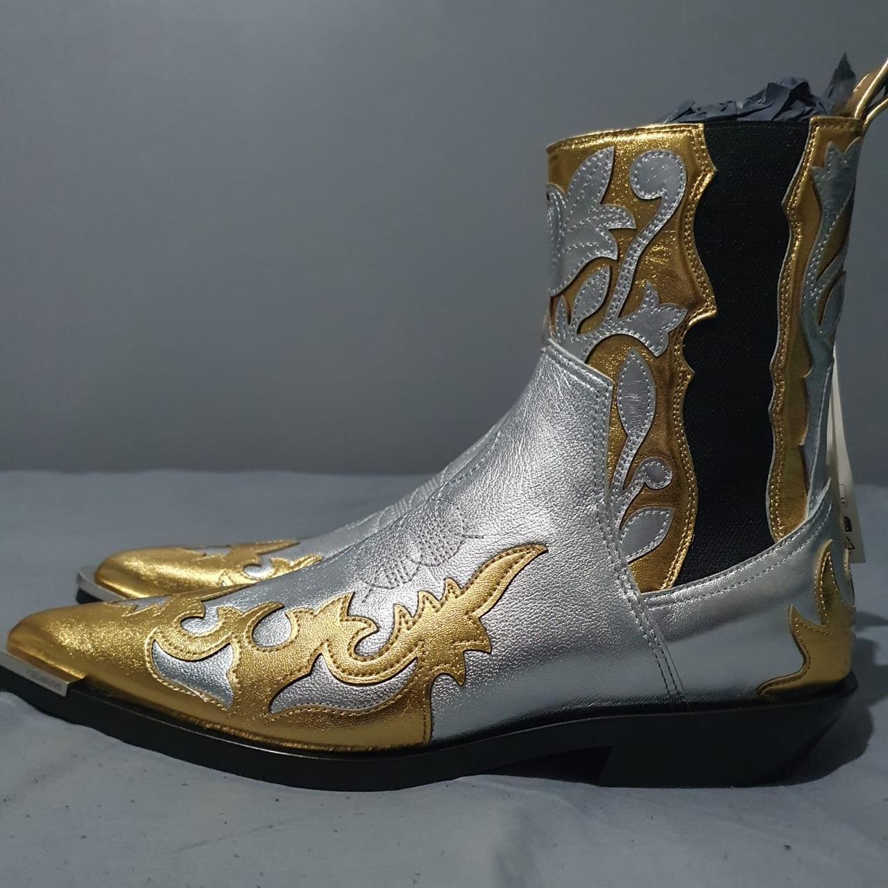 Mens gold cowboy outlet boots