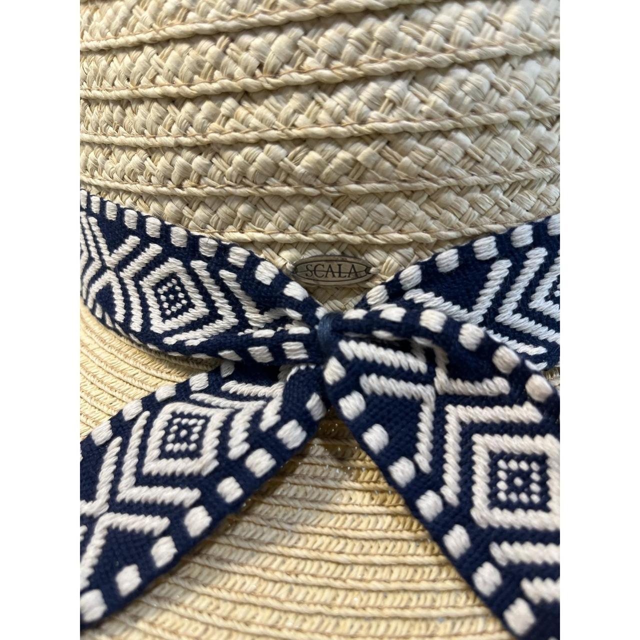 Scala Women's Straw hats - Tan/Blue – Scala Straw… - image 3