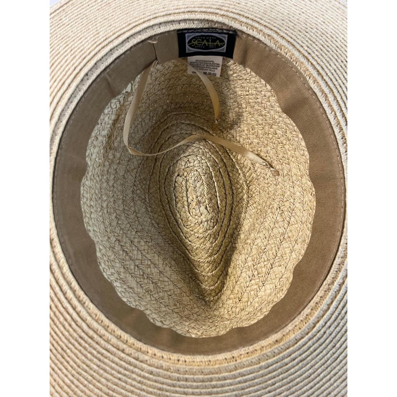 Scala Women's Straw hats - Tan/Blue – Scala Straw… - image 5