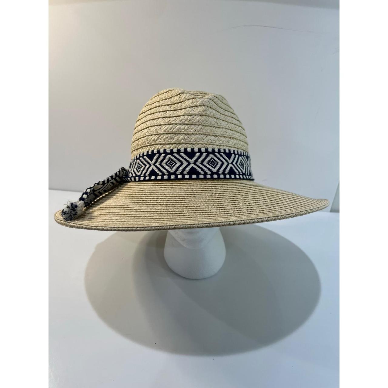Scala Women's Straw hats - Tan/Blue – Scala Straw… - image 1