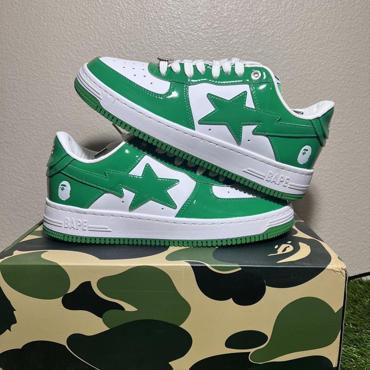 BAPE A Bathing Ape Bapesta Patent Leather Sk8 Low... - Depop