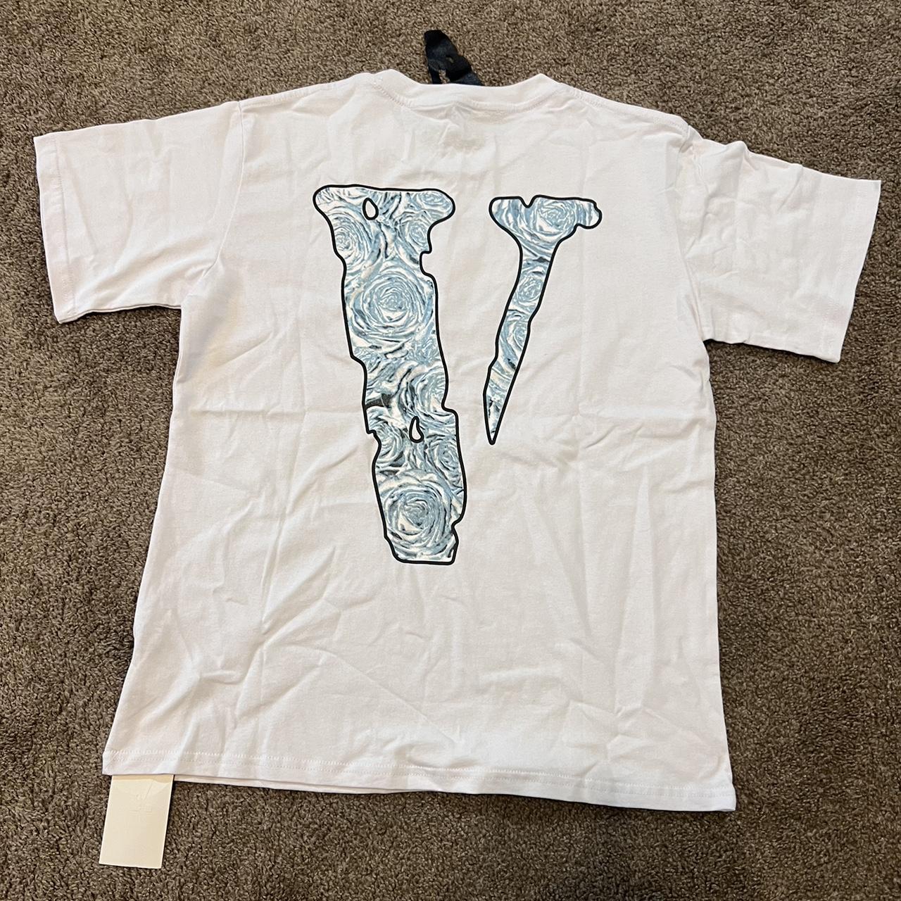 VLONE Pop Smoke 'The Woo' White Logo T-Shirt - 100% | Depop