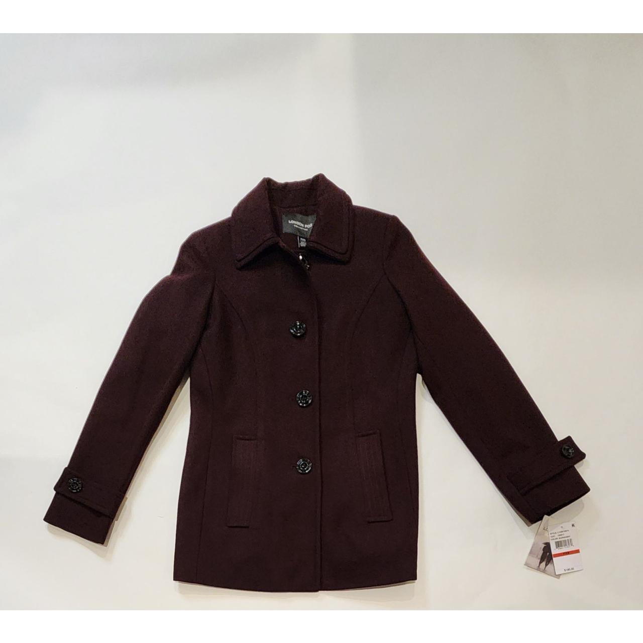 London fog single outlet breasted peacoat