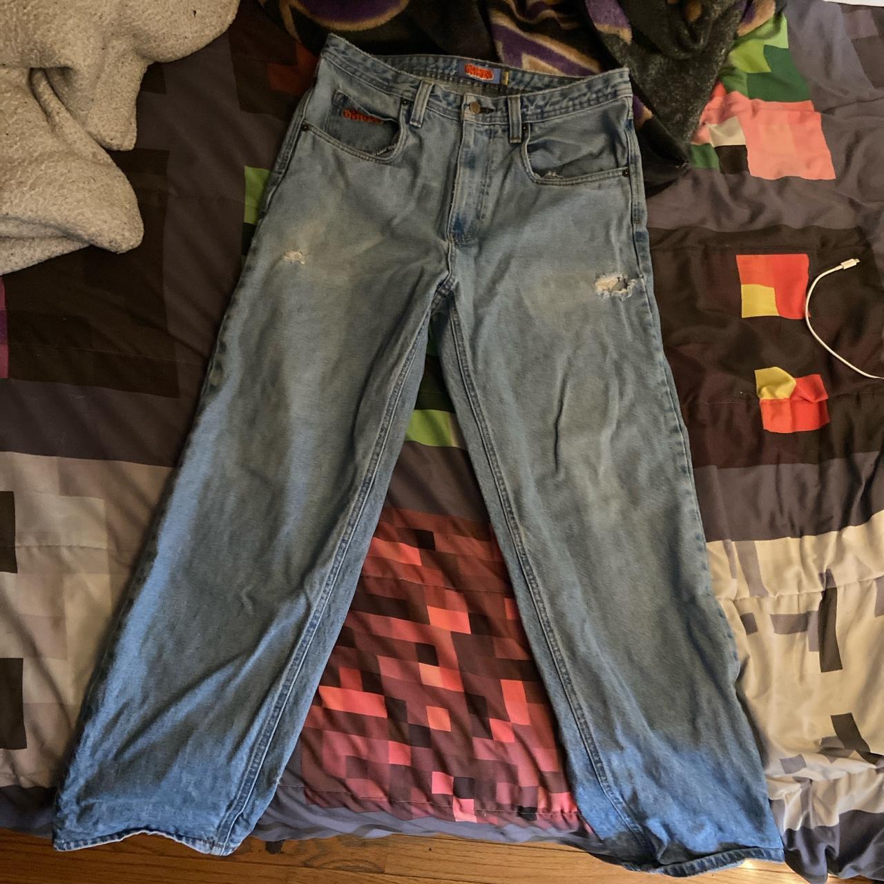 Blue empyre has holes on the side from skating Size... - Depop