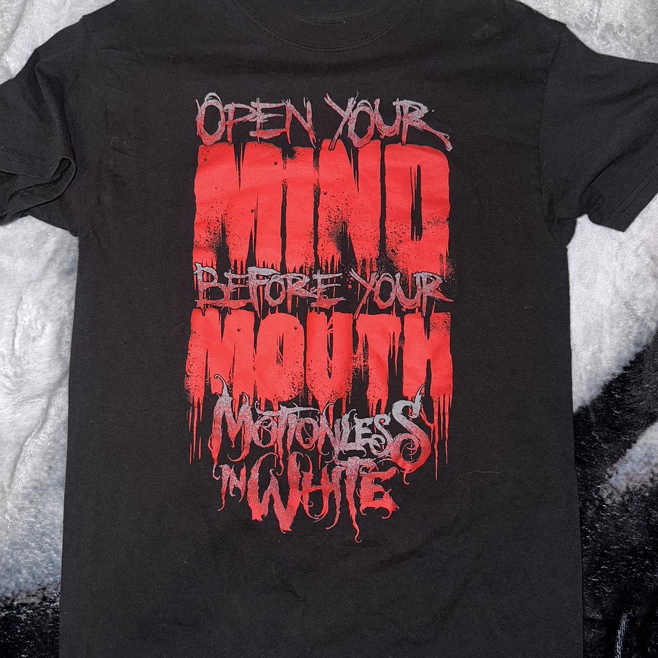 SICKEST MOTIONLESS IN WHITE SHIRT IVE SEEN HAD THIS... Depop