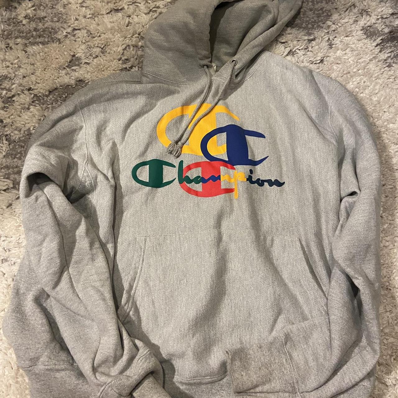 champion hoodie size large open to reasonable offers... - Depop