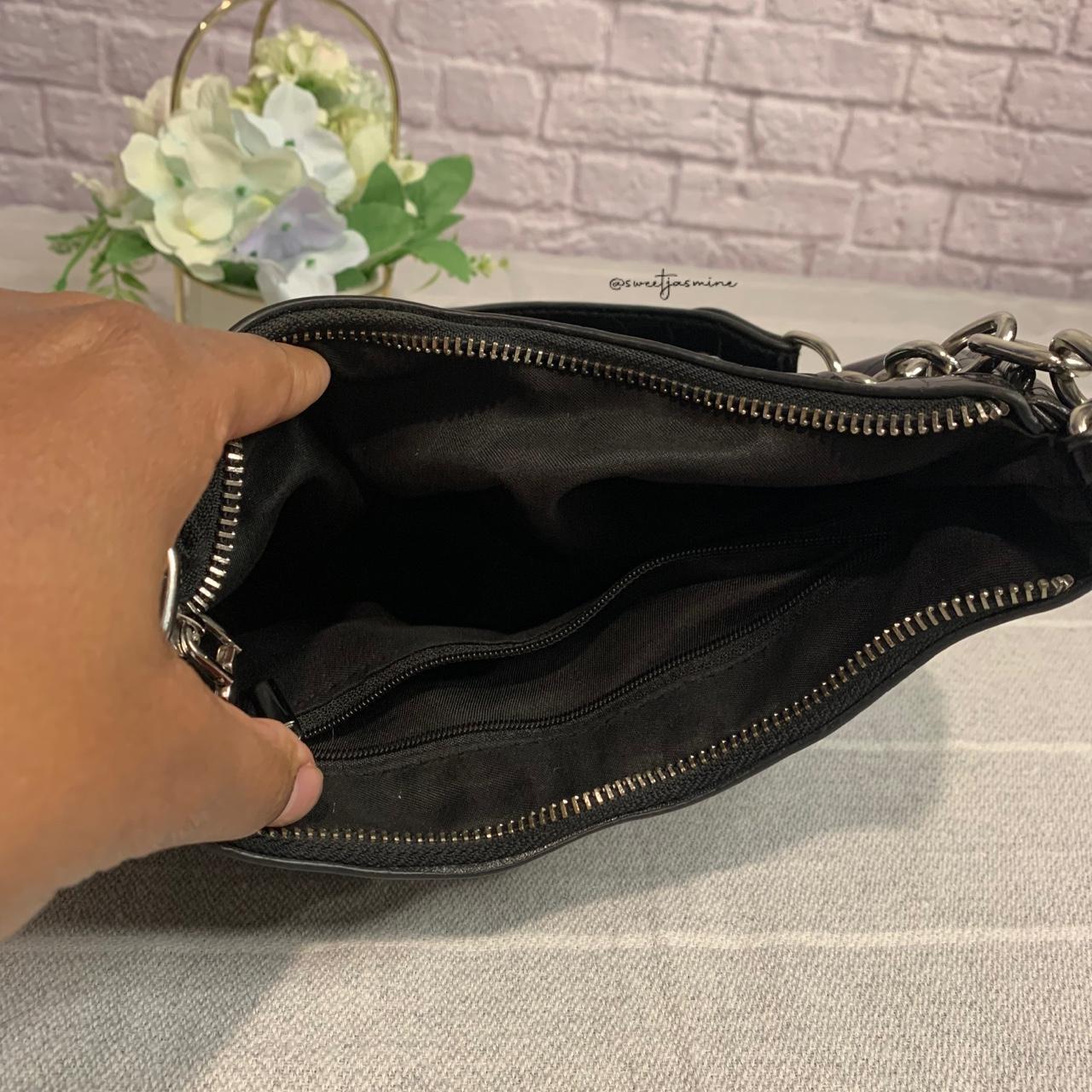 Y2K silver flower PU leather mini purse