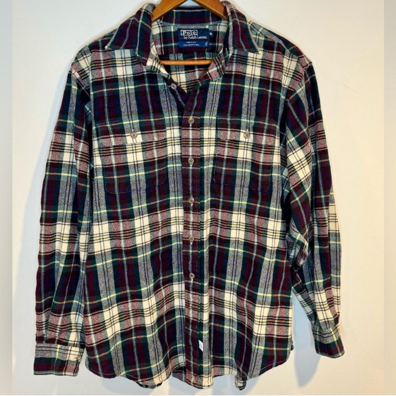 Vintage 80's Polo Ralph good Lauren Plaid XXL