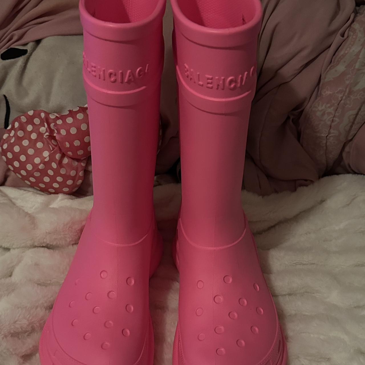 balenciaga bottes rose