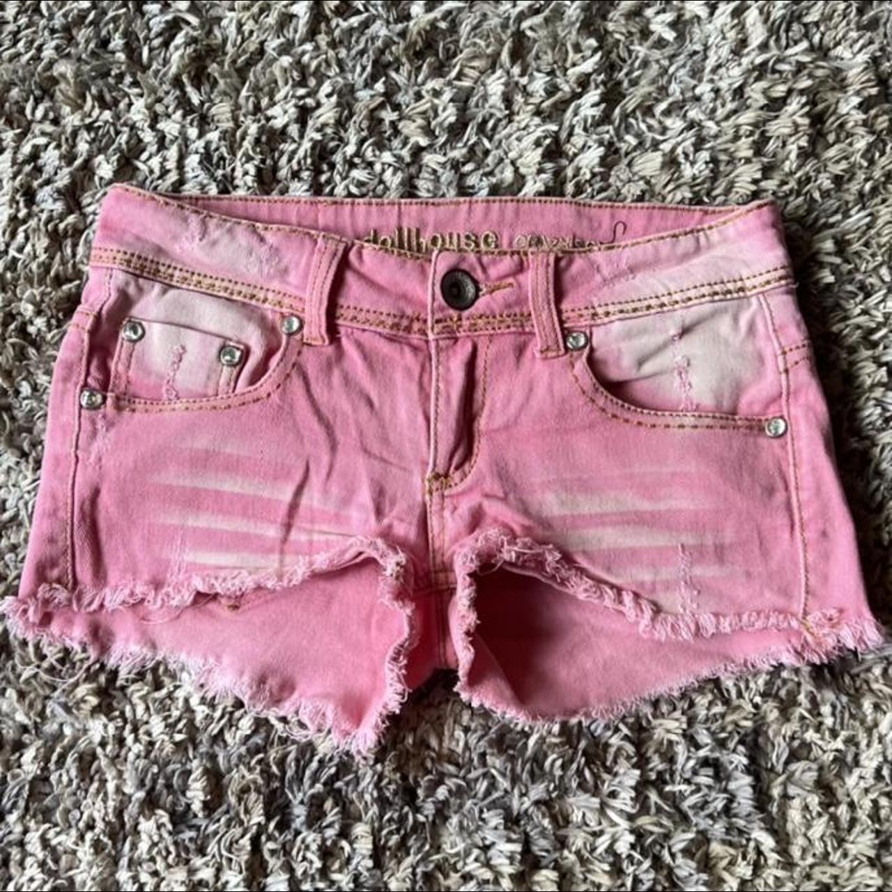 Pink cut 2024 off shorts